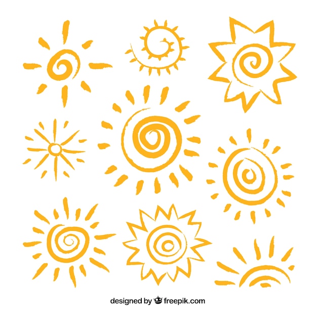 Vector abstract suns