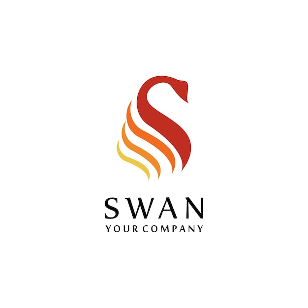 Abstract swan logo