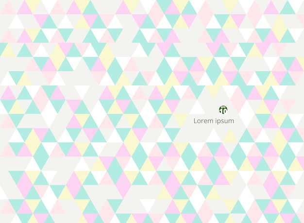 Abstract of sweet colorful triangles patterns background.