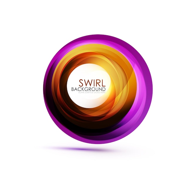 Abstract swirl banner cirkel vector abstracte achtergrond met kopieerruimte Vector moderne techno illustratie