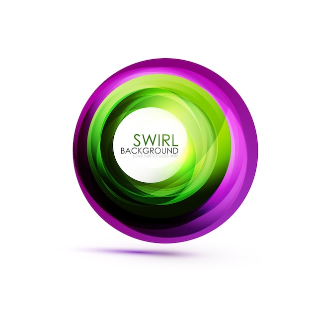 Abstract swirl banner cirkel vector abstracte achtergrond met kopieerruimte Vector moderne techno illustratie