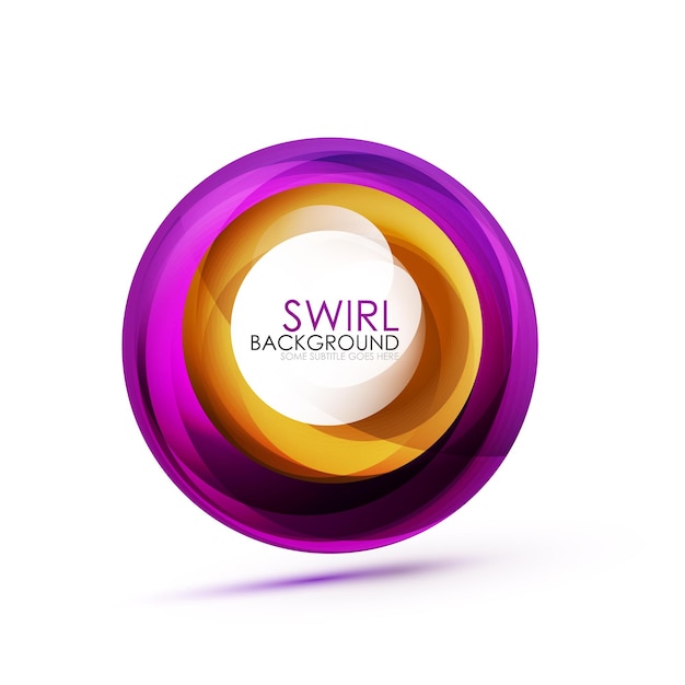 Abstract swirl banner cirkel vector abstracte achtergrond met kopieerruimte Vector moderne techno illustratie