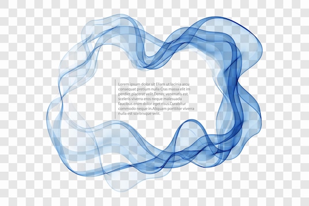 Vector abstract swirl energy circle blue wave design element