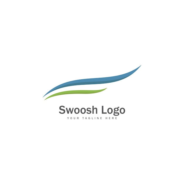 Abstract swoosh logo icon vector design illustration