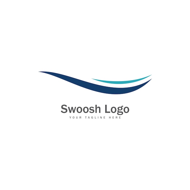 Abstract swoosh logo icon vector design illustration