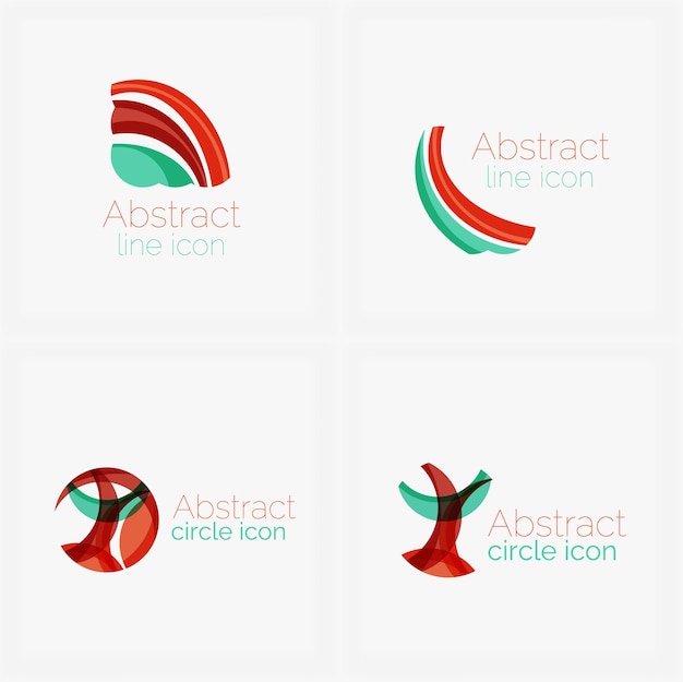 Abstract symmetric geometric shapes business icon