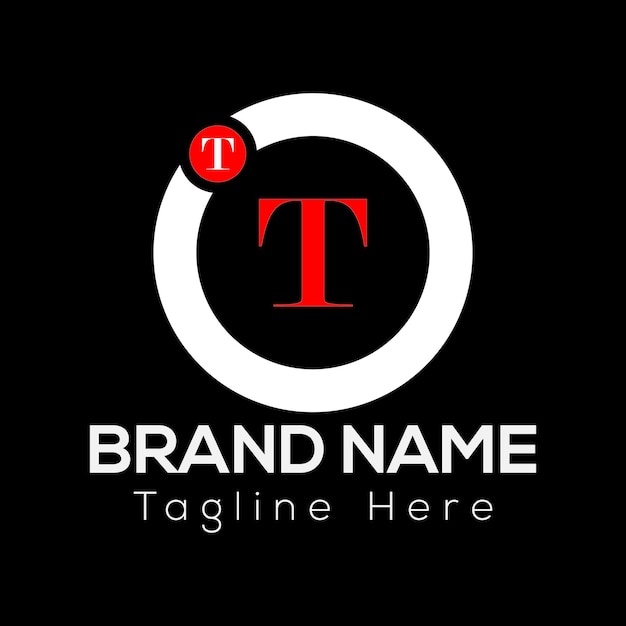 抽象 T 文字 モダンなイニシャル・レターマーク ロゴデザイン