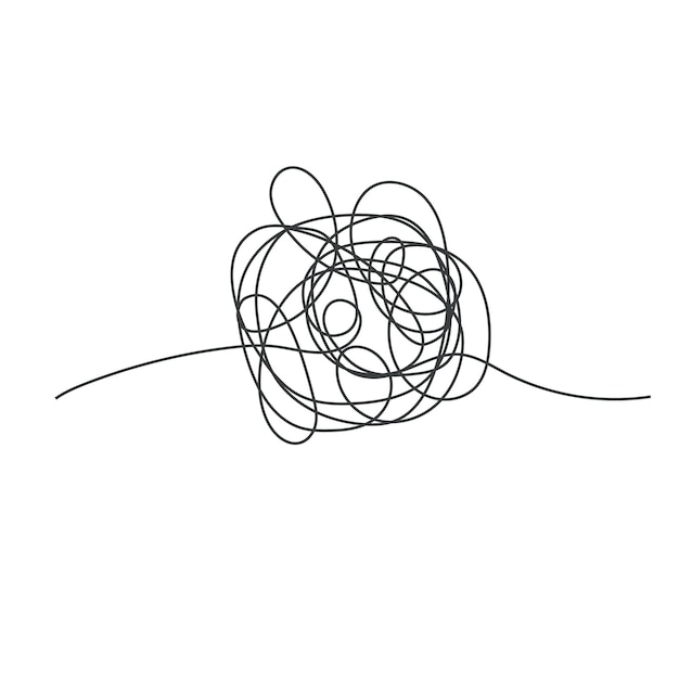 Tangle Tangled And Untangled Abstract Metaphor Concept Of Solving Problems  Stock Illustration - Download Image Now - iStock