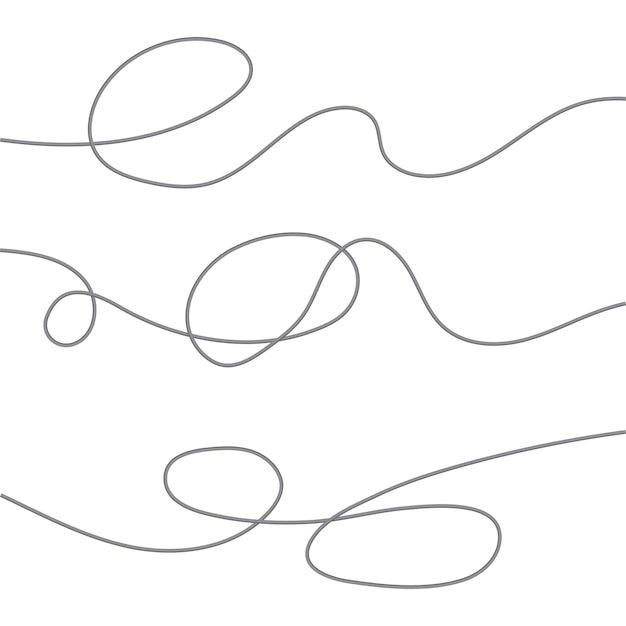 Вектор Абстрактная запутанная текстура случайные хаотические линии ручно нарисованный объект с начала и конца векторная иллюстрация