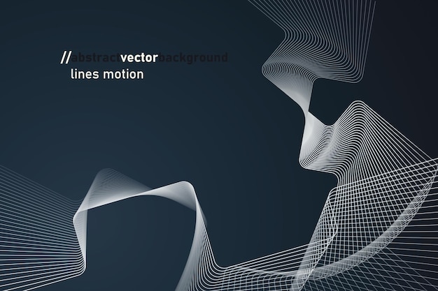 Vector abstract tech background with rotating lines