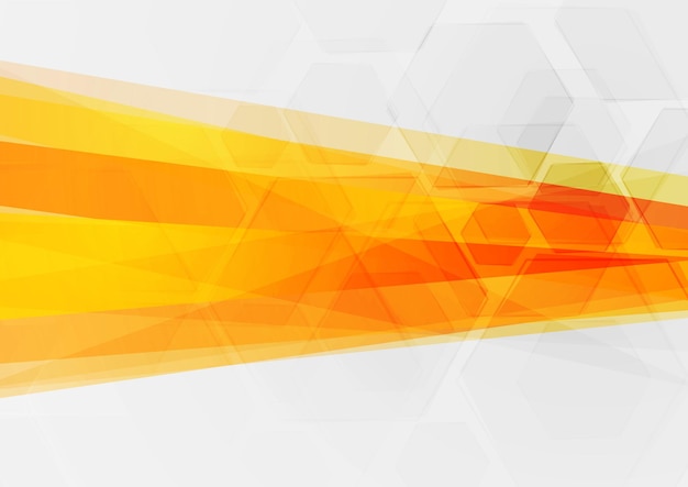 Abstract tech concept orange geometric background