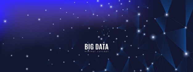 Rete di big data di visualizzazione digitale astratta di tecnologia