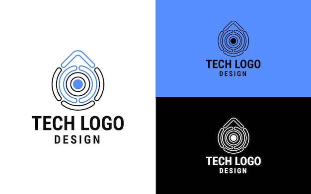 abstract tech logo design technology abstract mark creative tech logo