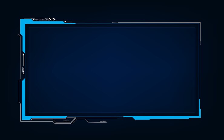 Vector abstract tech sci fi hologram frame template design background