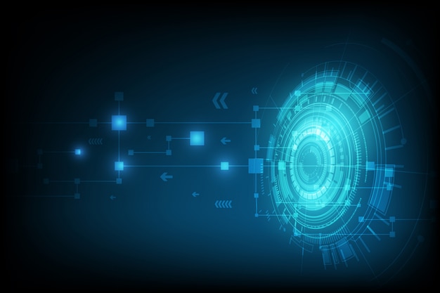 Fondo astratto del circuito digitale della sfera di tecnologia