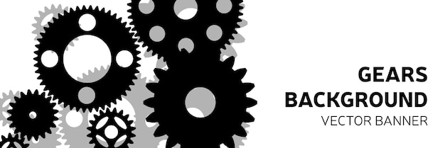 Abstract techno background with gears and geometric elements Vector illustration of gear mechanism