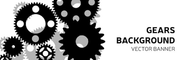 Sfondo astratto techno con ingranaggi ed elementi geometrici illustrazione vettoriale del meccanismo ad ingranaggi