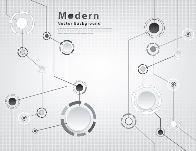 Вектор Абстрактный технологический фон с различными технологическими элементами