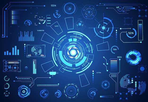 Abstract technologie futuristisch concept cirkel-interface hologram