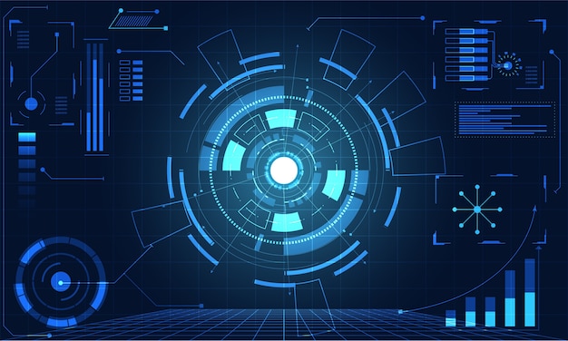 abstract technologie futuristisch concept cirkel-interface hologram