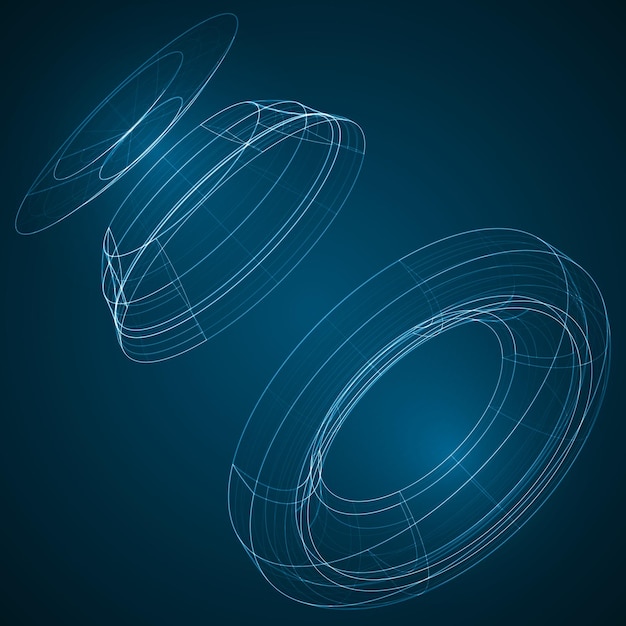 Abstract technologie illustratie stijlvol concept