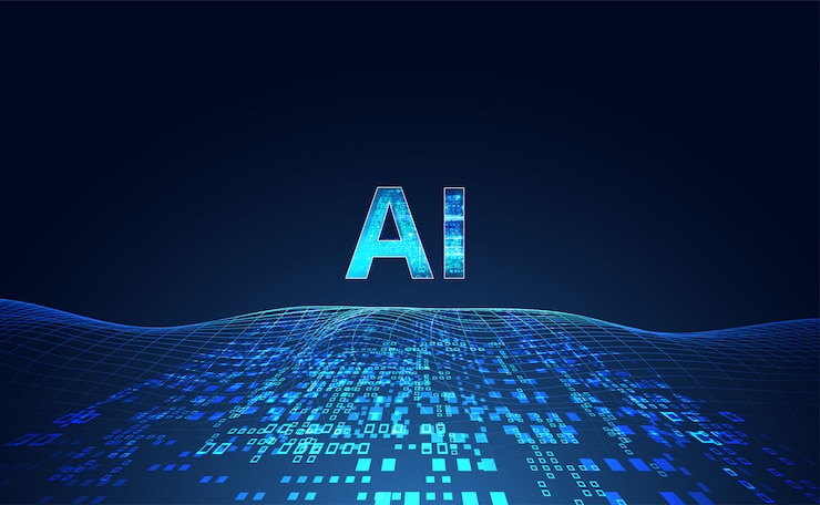 人工知能の抽象的な技術AIコンピューティング作業データ