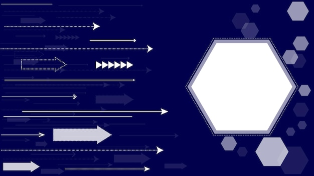 Frecce astratte di tecnologia che vanno avanti illustrazione digitale del fondo del poligono della rete di comunicazione dei dati digitali