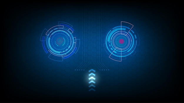 Abstract technology background circle digital hi-tech technology design with power button. concept innovation. vector illustration.