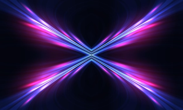 Abstract technology background concept with blue and pink light rays