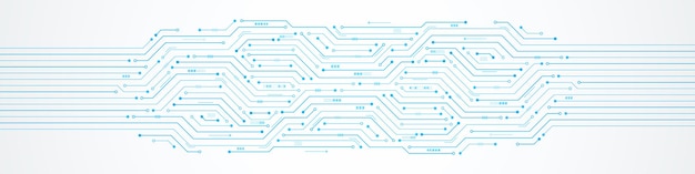 Abstract Technology Background digital arrow speed up and blue circuit board pattern microchipl