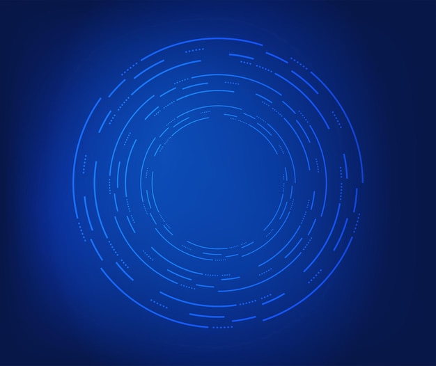 Абстрактный технологический фон футуристический синий виртуальный экран векторная иллюстрация