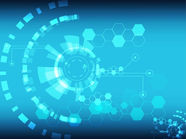 Geometria astratta del fondo di tecnologia e fondo astratto esagonale di tecnologia