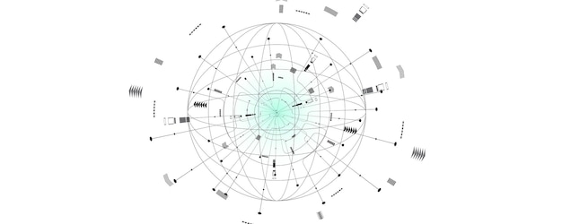 抽象的な技術の背景illustrationhitechコミュニケーションコンセプトイノベーションの背景