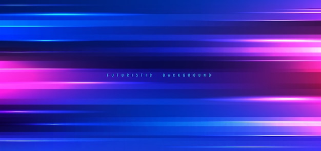 Vector abstract technology background neon lights effect