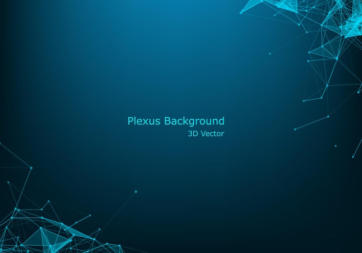 Vector abstract technology background network connection structure science background big data digital background 3d vector illustration