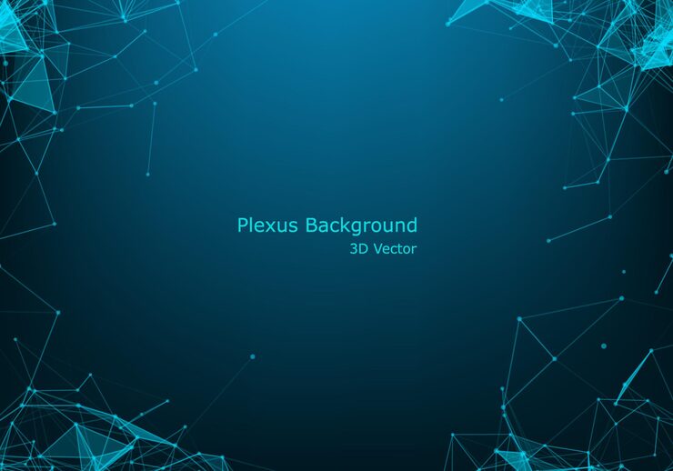 Vector abstract technology background network connection structure science background big data digital background 3d vector illustration