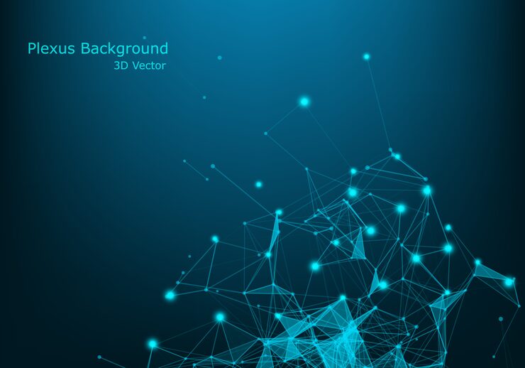 Vector abstract technology background. science background. big data. background . plexus effect. network connection structure.