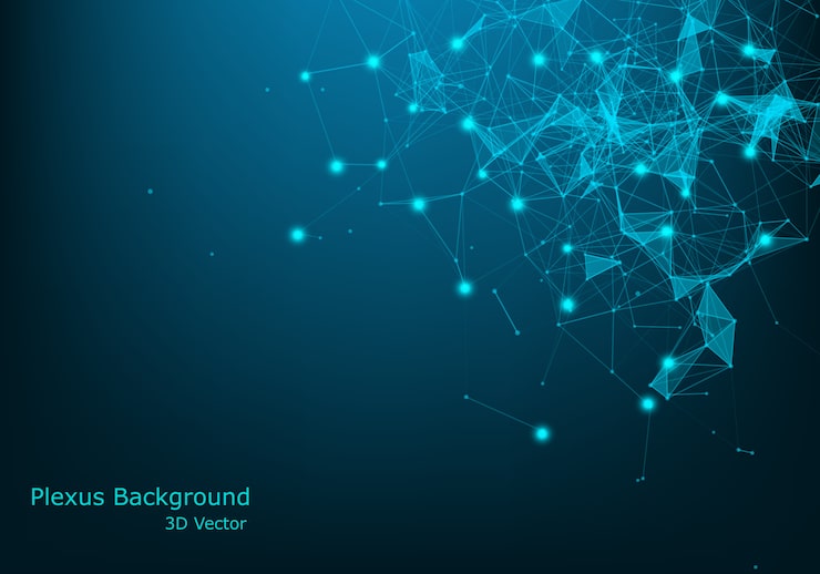 Vector abstract technology background. science background. big data. background . plexus effect. network connection structure.