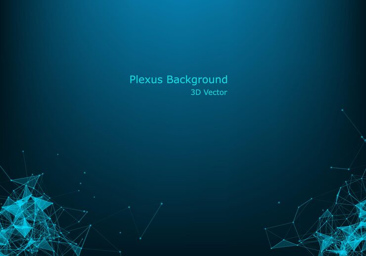 Vector abstract technology background science background big data background vector plexus effect network connection structure vector illustration