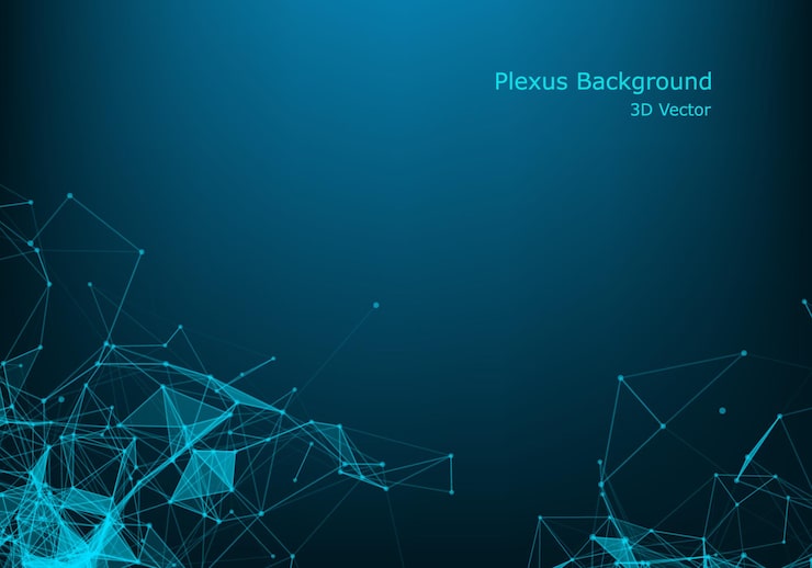 Vector abstract technology background science background big data background vector plexus effect network connection structure vector illustration