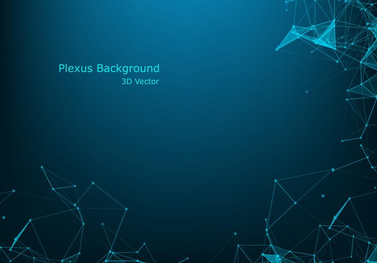 Vector abstract technology background science background big data background vector plexus effect network connection structure vector illustration
