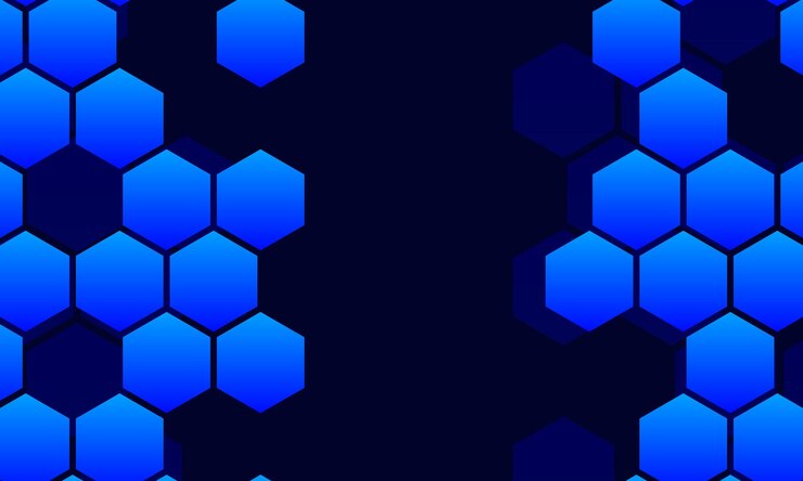 Vector abstract technology background with blue hexagonal. vector illustration.