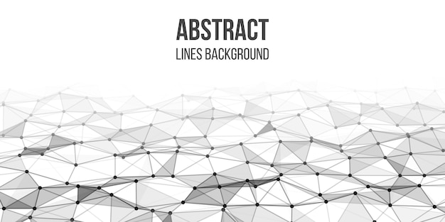 Abstract technology background with connecting dots and lines Network concept Data technology