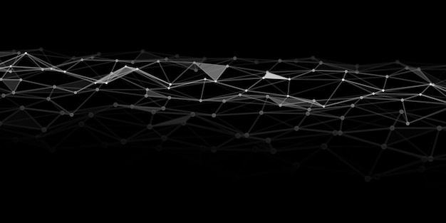 Abstract technology background with connecting dots and lines Network concept Data technology