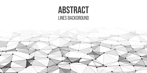 Abstract technology background with connecting dots and lines network concept