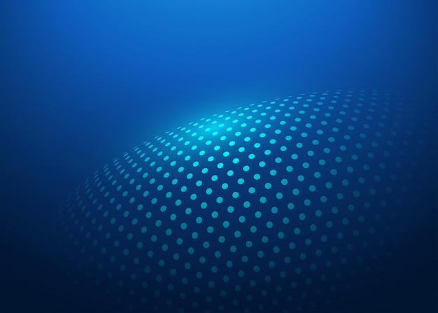 Abstract technology background with halftone lighting dots design