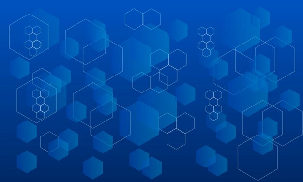 Abstract technology background with hexagons