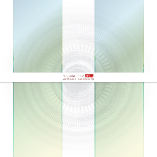 Sfondo tecnologico astratto con vari elementi tecnologici. illustrazione vettoriale. eps 10