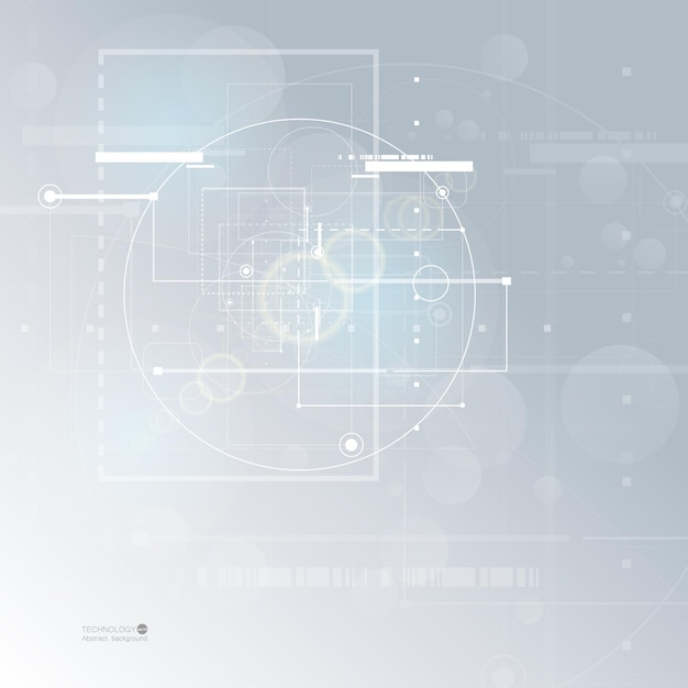 Vettore sfondo tecnologico astratto con vari elementi tecnologici illustrazione vettoriale