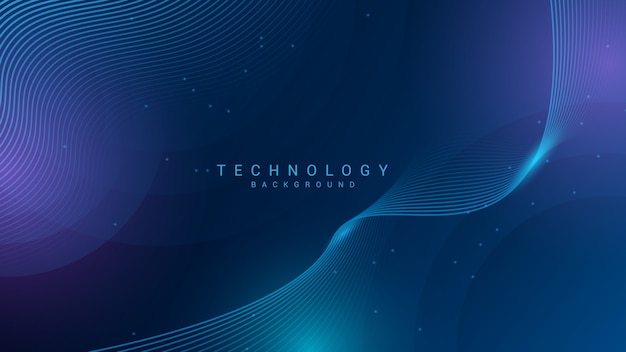 Abstract technology background with wave shapes